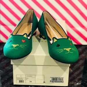 Charlotte Olympia "Poker Face" Kitten Flats
